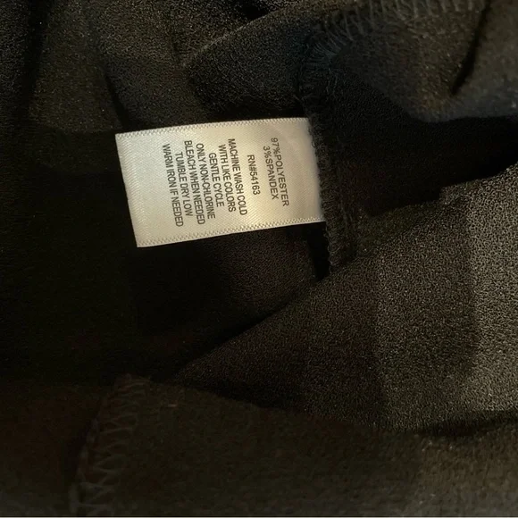 NWT! MARC NEW YORK V Neck Blouse Top Black W/ White Stripe Flared Sleeve - Picture 7 of 10